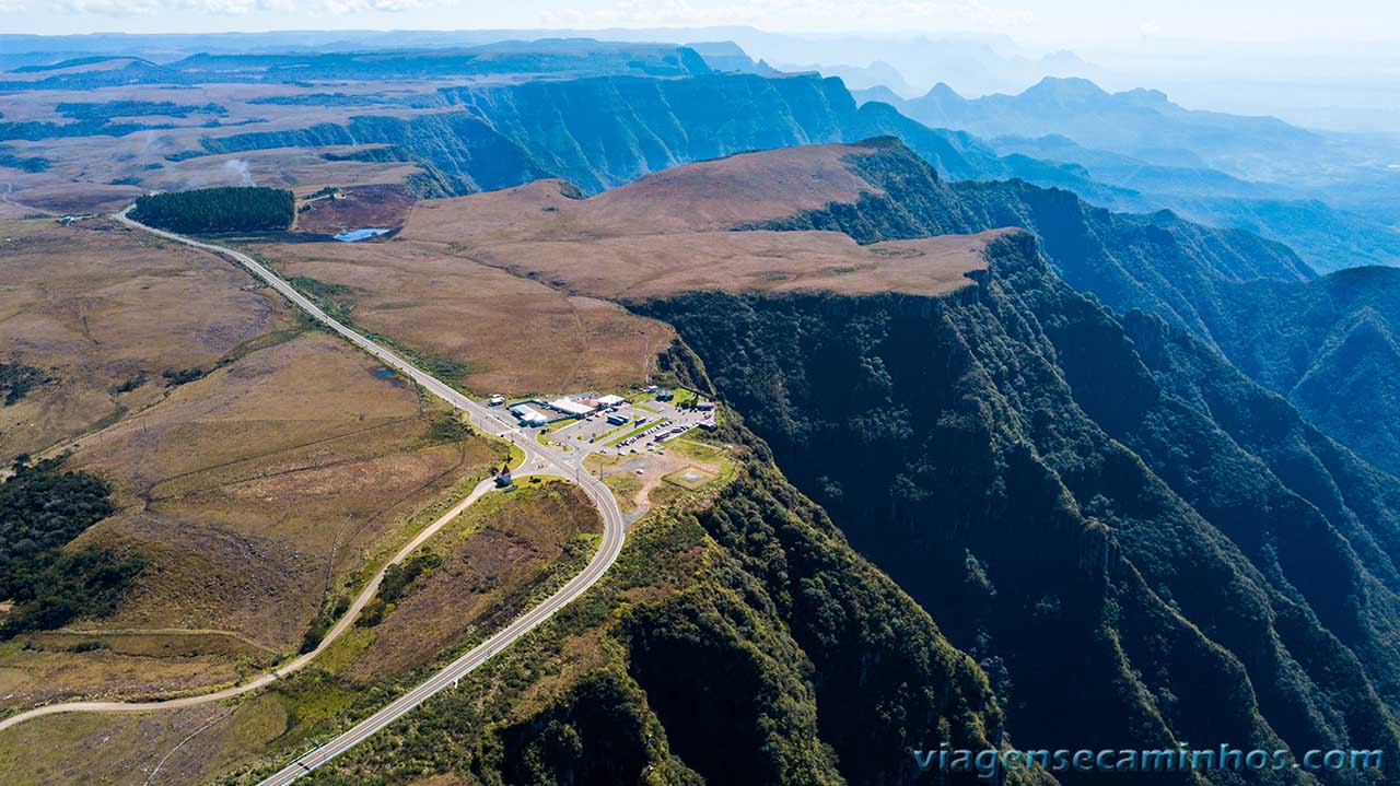 Vista aérea do mirante da serra do Rio do Rastro, Santa catarinas