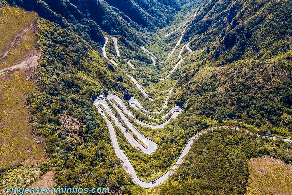 Vista aérea da Serra do Rio do Rastro