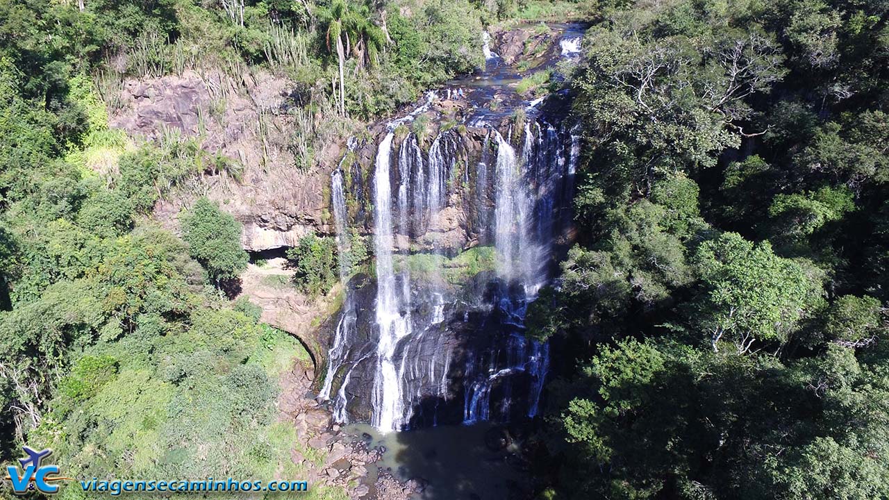 Vista aérea da Cascata do Tigre - Machadinho