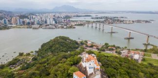 Vista aérea do Convento da Penha