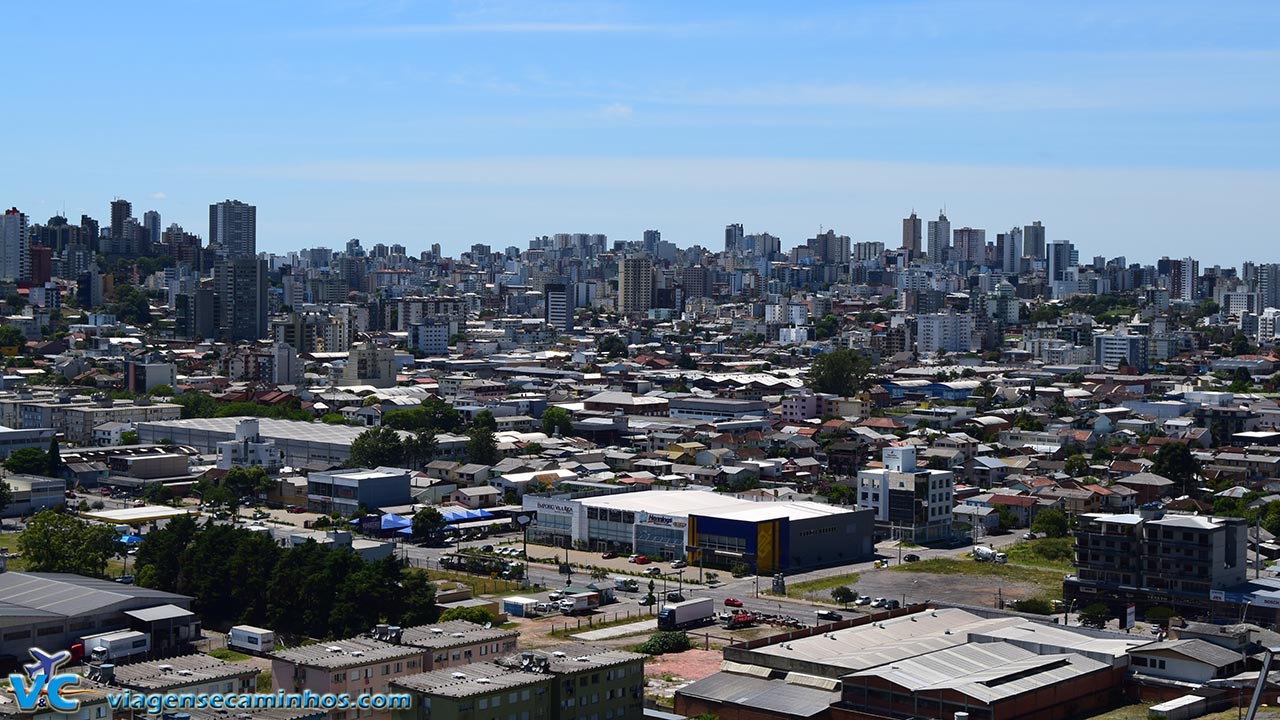 Caxias do Sul vista dos pavilhões da Festa da Uva