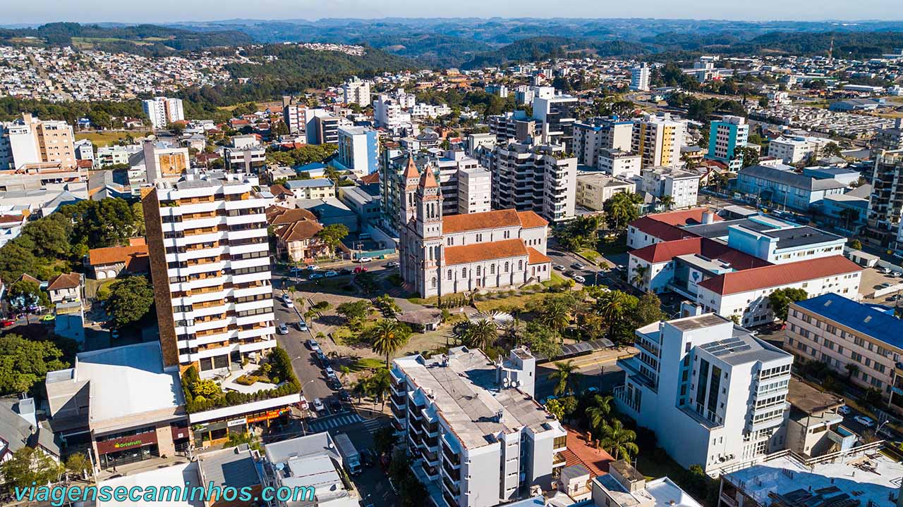 Vista aérea da cidade de Farroupilha - RS