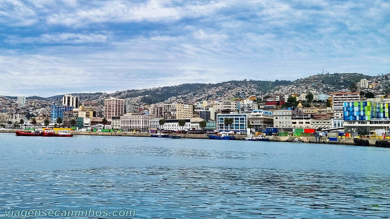 Valparaíso vista do passeio de barco