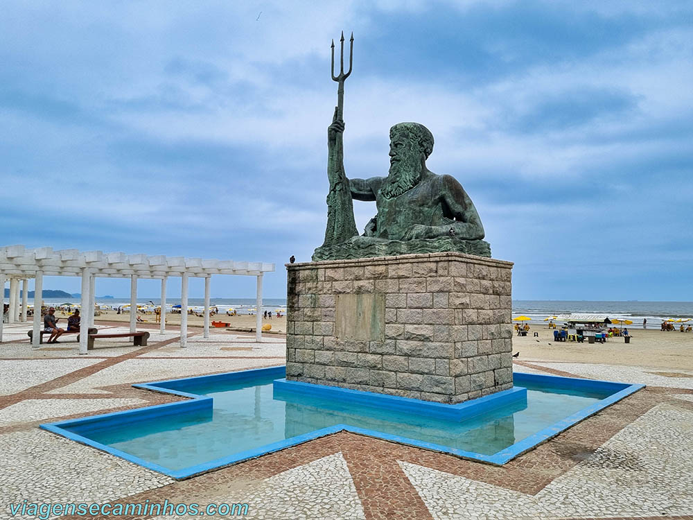 Estátua de Netuno - Praia Grande SP
