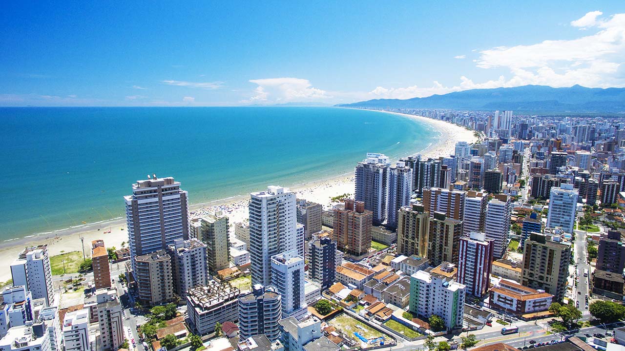 Vista aérea da Praia Grande - São Paulo