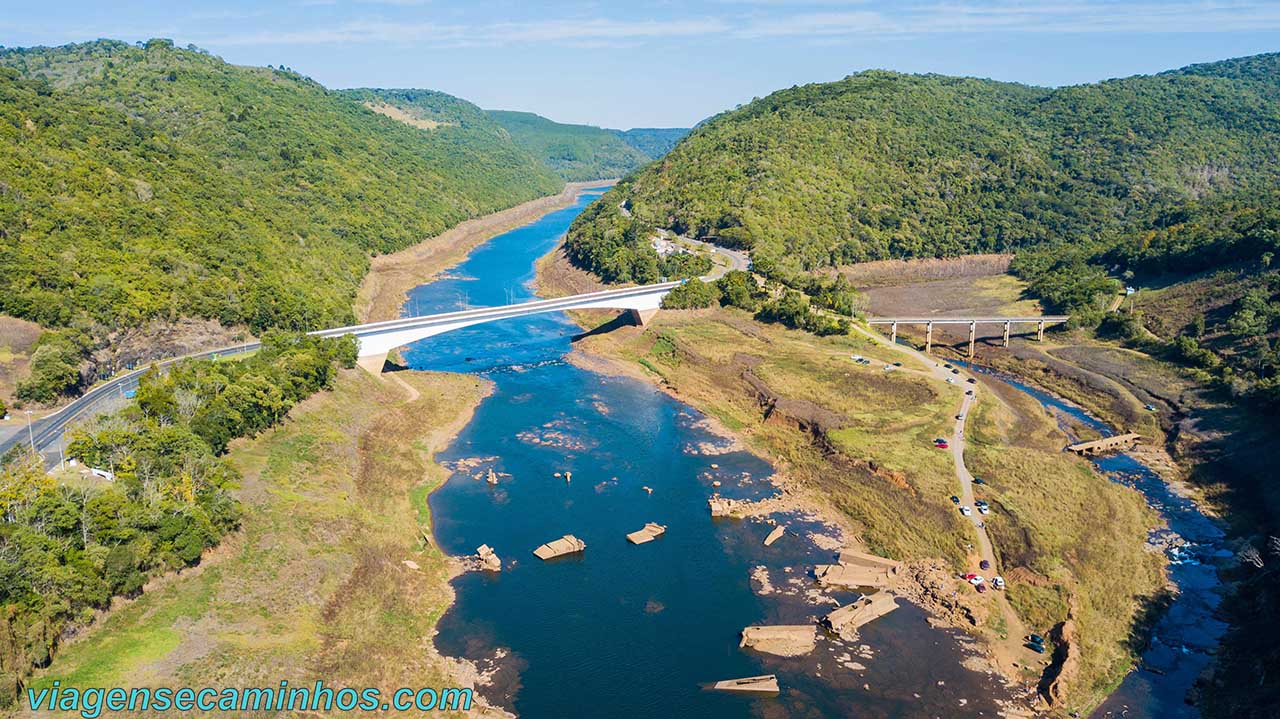 Ponte do Rio Pelotas - Vacaria - Seca de 2020