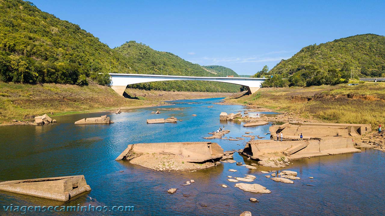 Ponte do Rio Pelotas - Vacaria - Seca de 2020