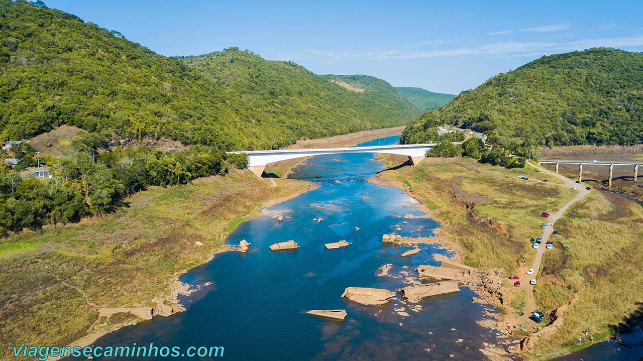 Ponte do Rio Pelotas - Vacaria - Seca de 2020