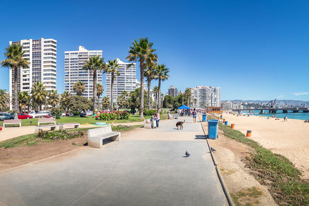 Praia em Viña del Mar - Chile