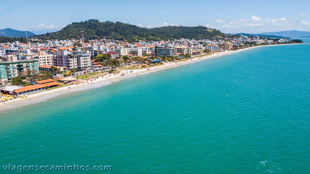 Vista aérea da praia de Canasvieiras