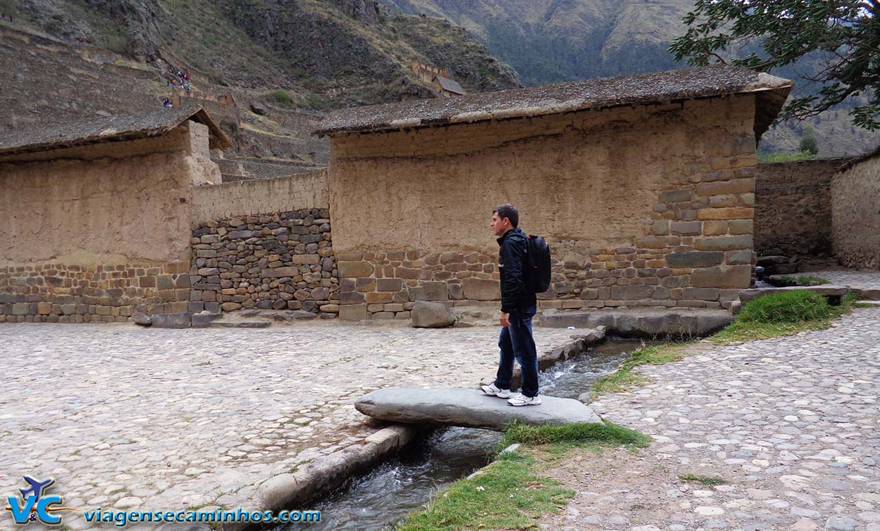 Água canalizada em Ollantaytambo