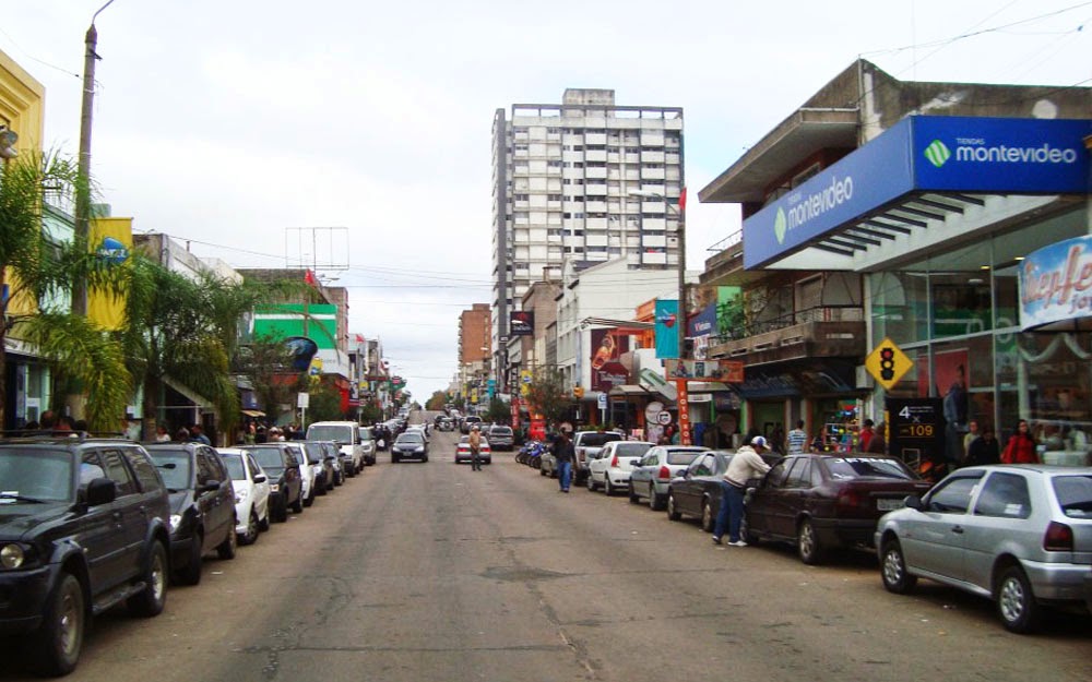 Rua que divide Santana do Livramento e Rivera