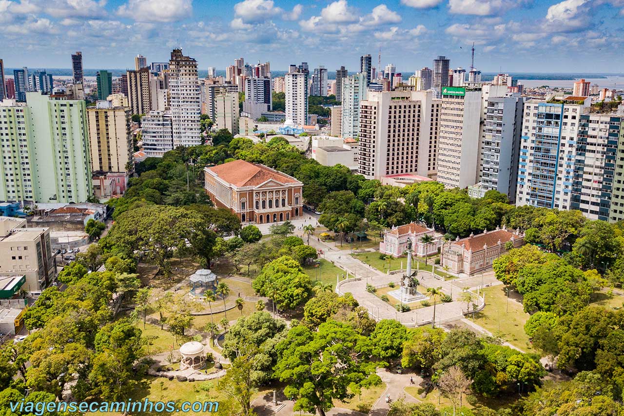 Belém - Vista aérea da Praça da República