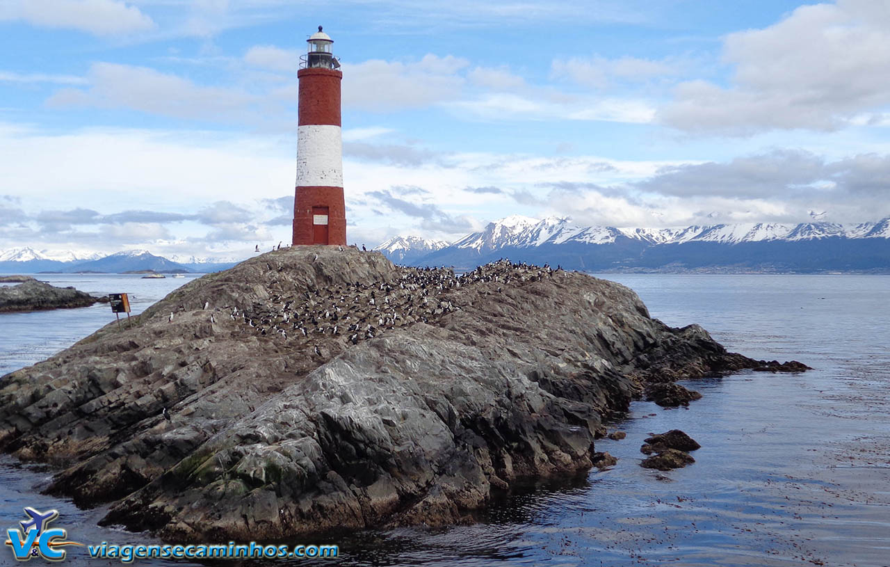 O que fazer em Ushuaia - Canal de Beagle - Farol Les Eclaireus