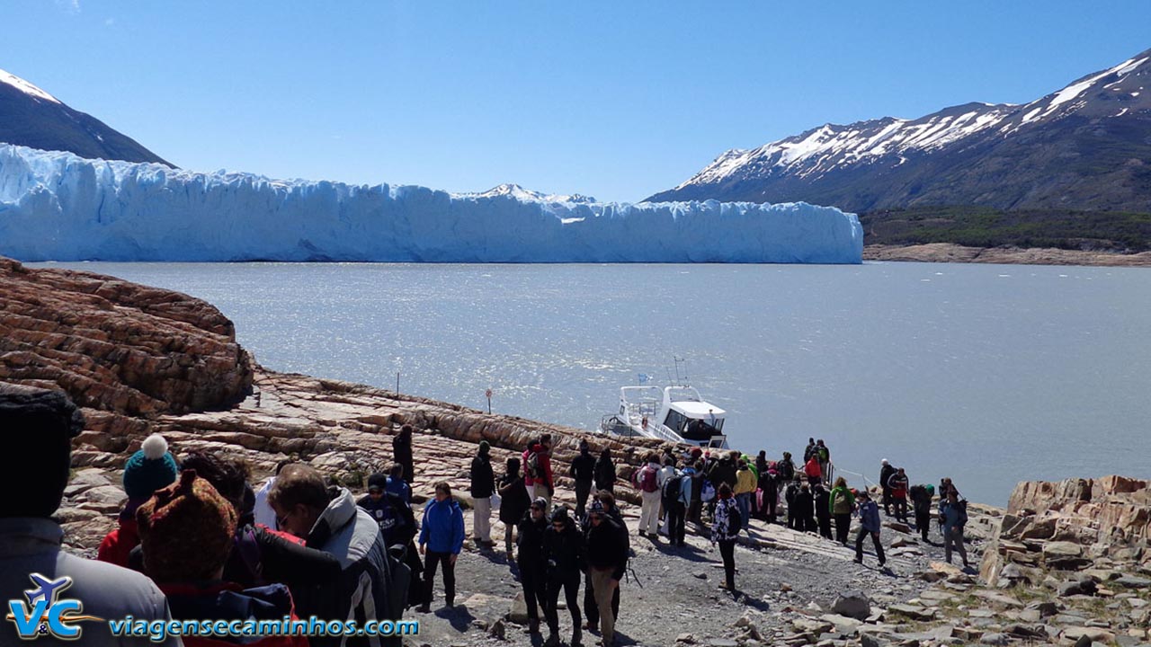 Desembarque para o trekking no gelo