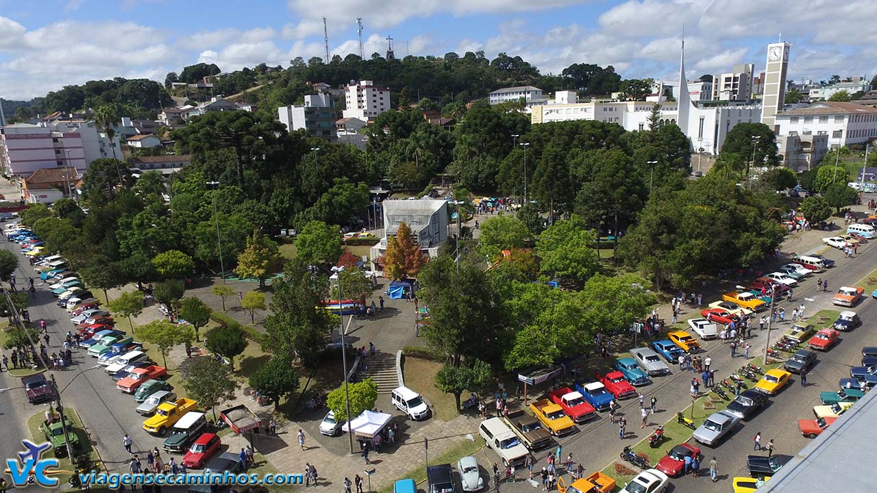 Vista aérea da Praça Dante Marcucci - São Marcos