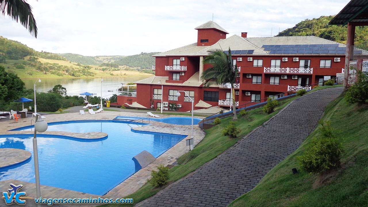 Termas de Marcelino Ramos e Hotel Balneário ao fundo