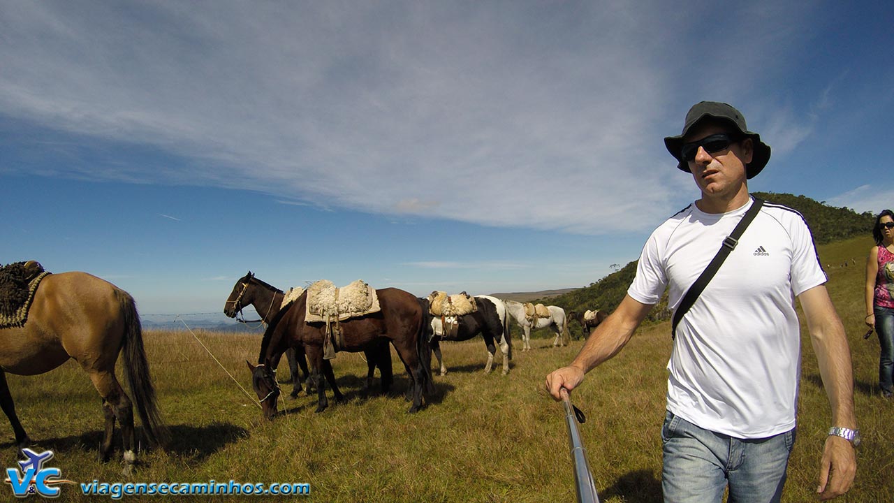 GoPro com bastão, foto em São José dos Ausentes - RS