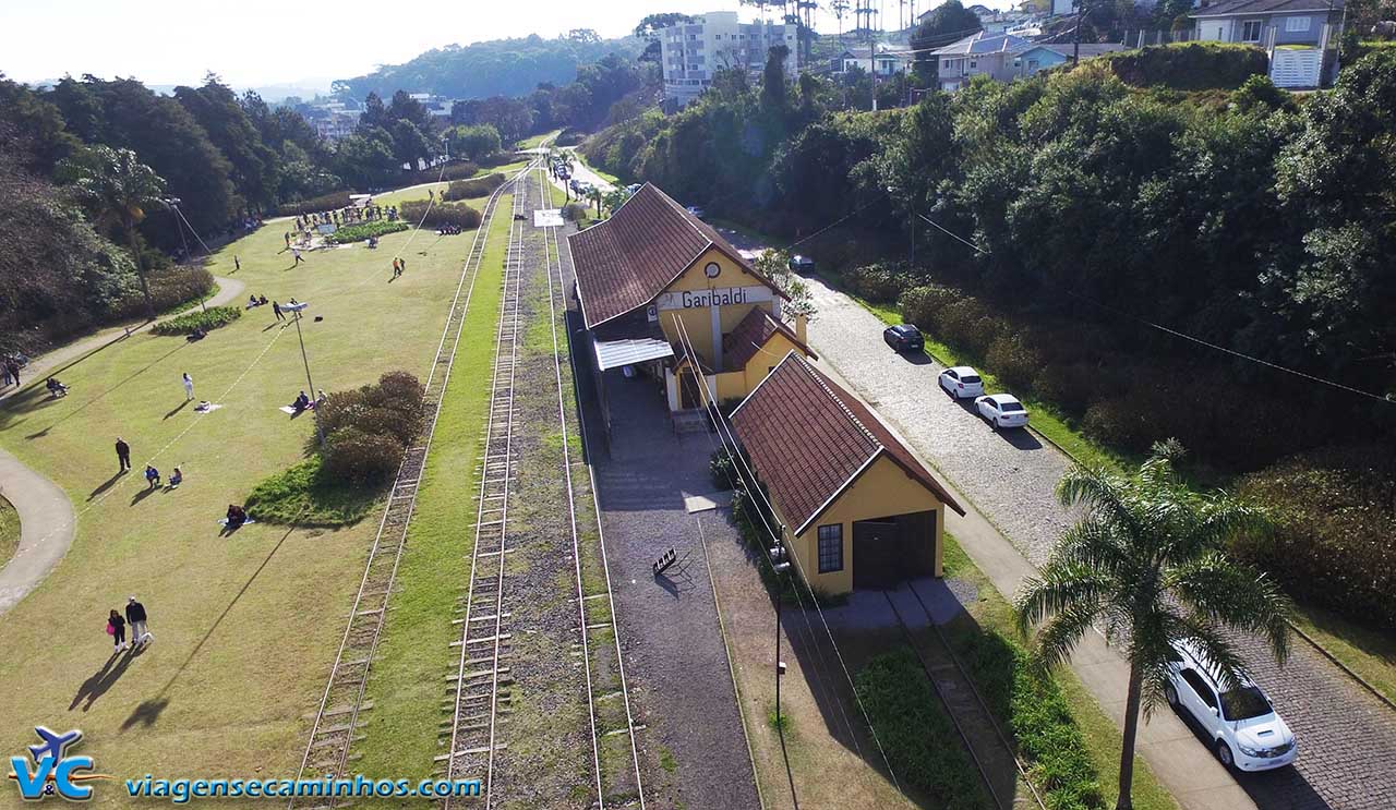 Estação Ferroviária de Garibaldi - Imagem drone