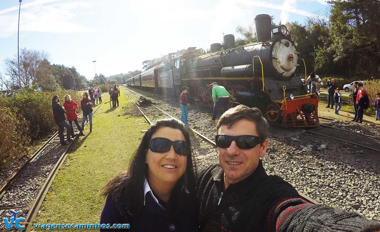 Maria Fumaça na Estação Ferroviária de Garibaldi