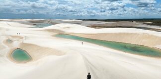 Lençóis Maranhenses na área da Lagoa Azul