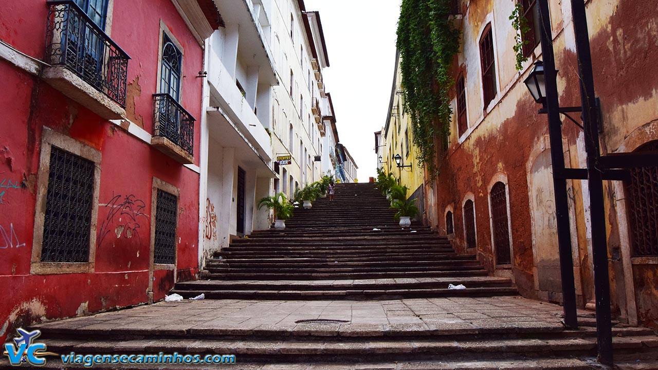 O que fazer em São Luís - Escadaria no Centro Histórico