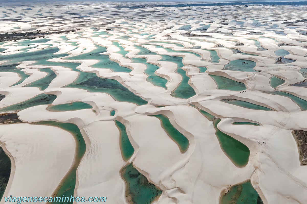 Vista aérea dos Lençóis Maranhenses