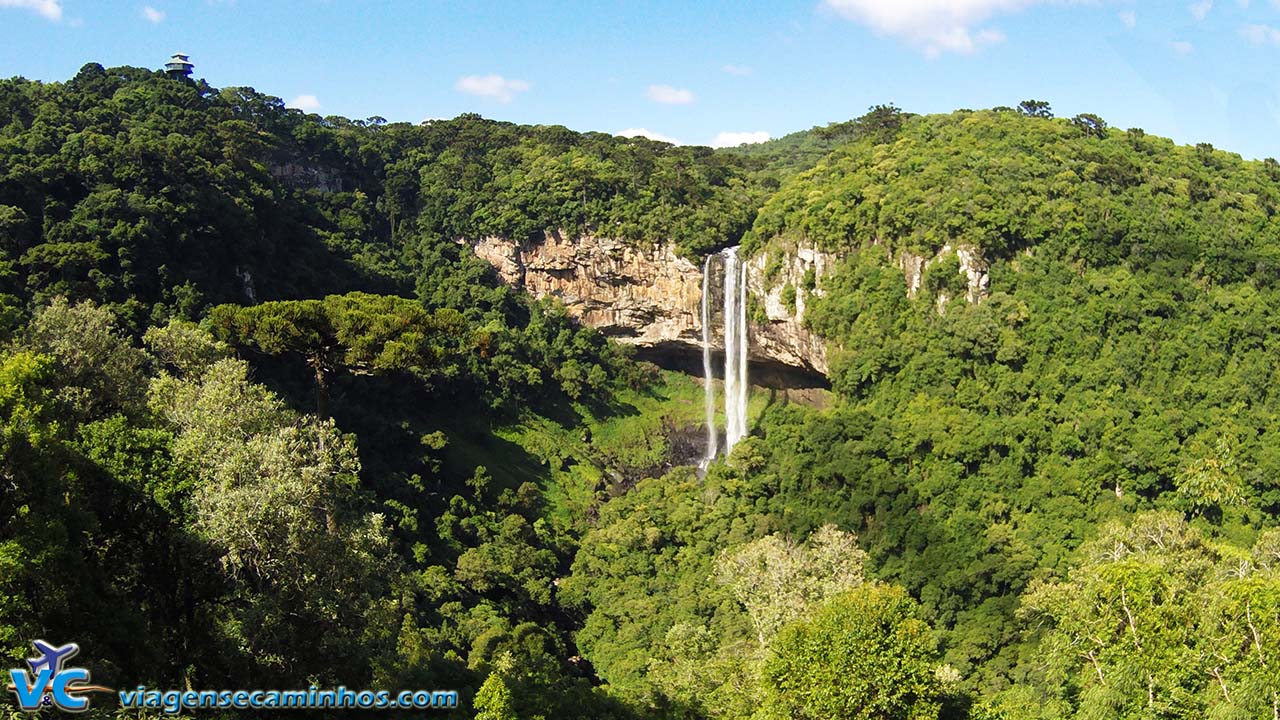 Vista do mirante da Cascata do Caracol