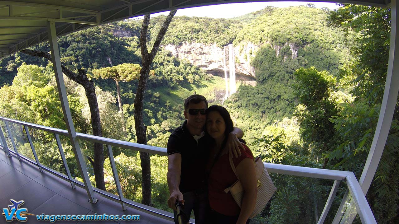 Mirante da Cascata do Caracol - Bondinhos aéreos Parque da Serra