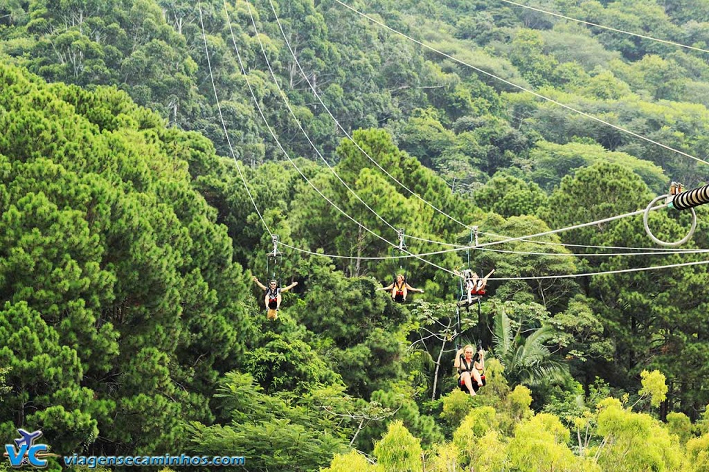 Tirolesa Zip Rider - Parque Unipraias - Balneário Camboriú