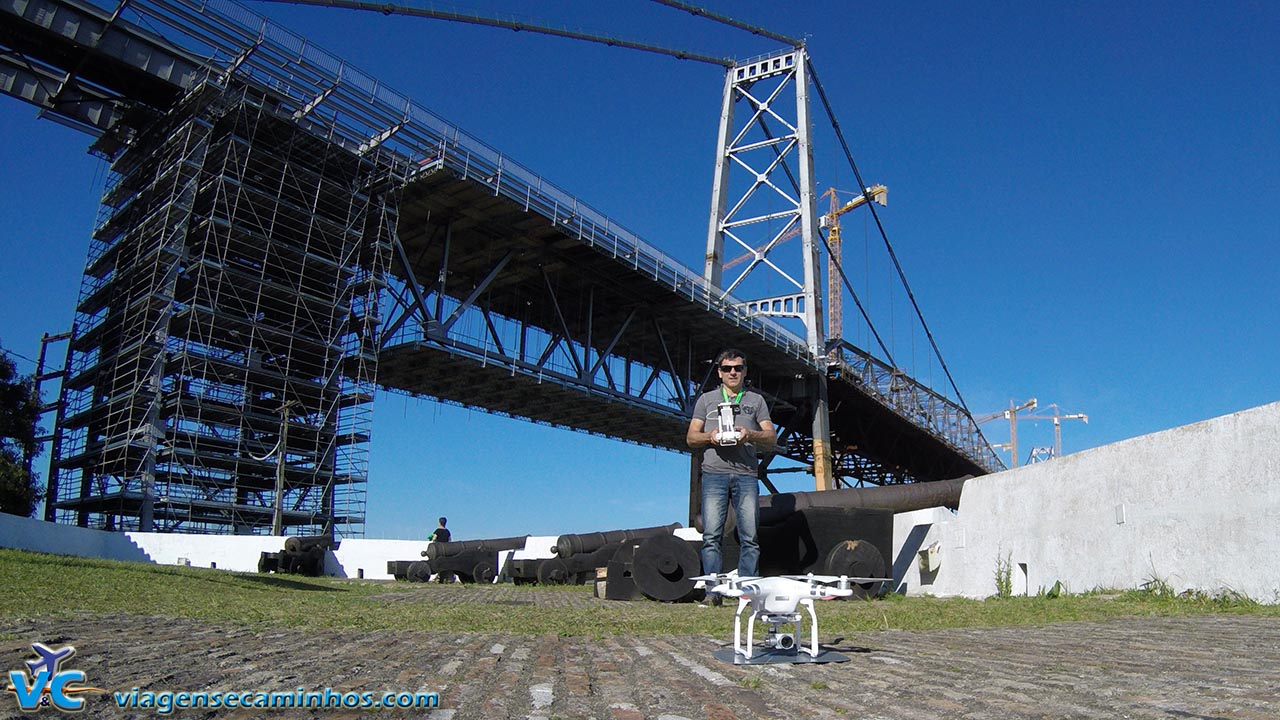 Preparando para o voo, em Florianópolis