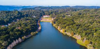 Vista aérea do Lago São Bernardo - São Francisco de Paula