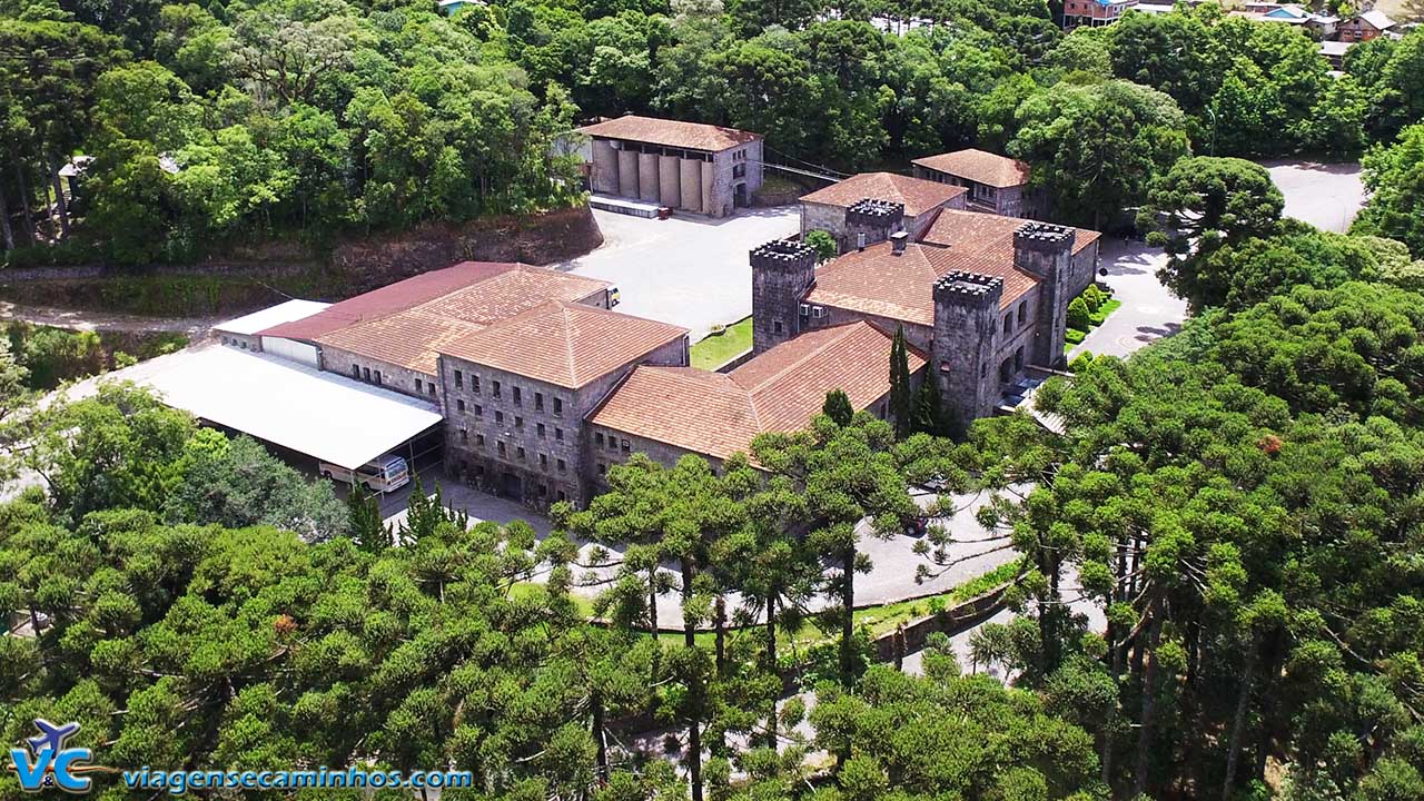 Vista aérea do Castelo Chateau Lacave - Caxias do Sul