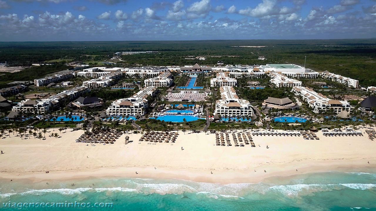 Vista aérea do Hard Rock hotel Punta Cana