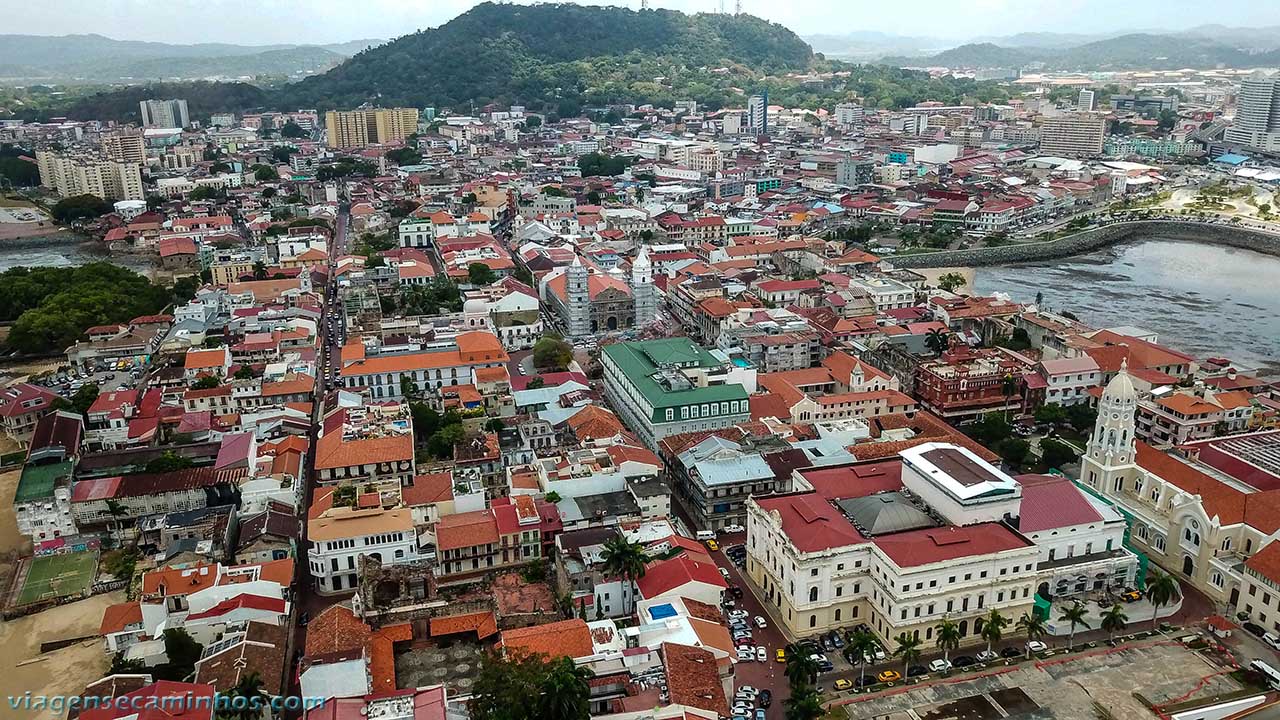 Vista aérea do centro histórico do Panamá