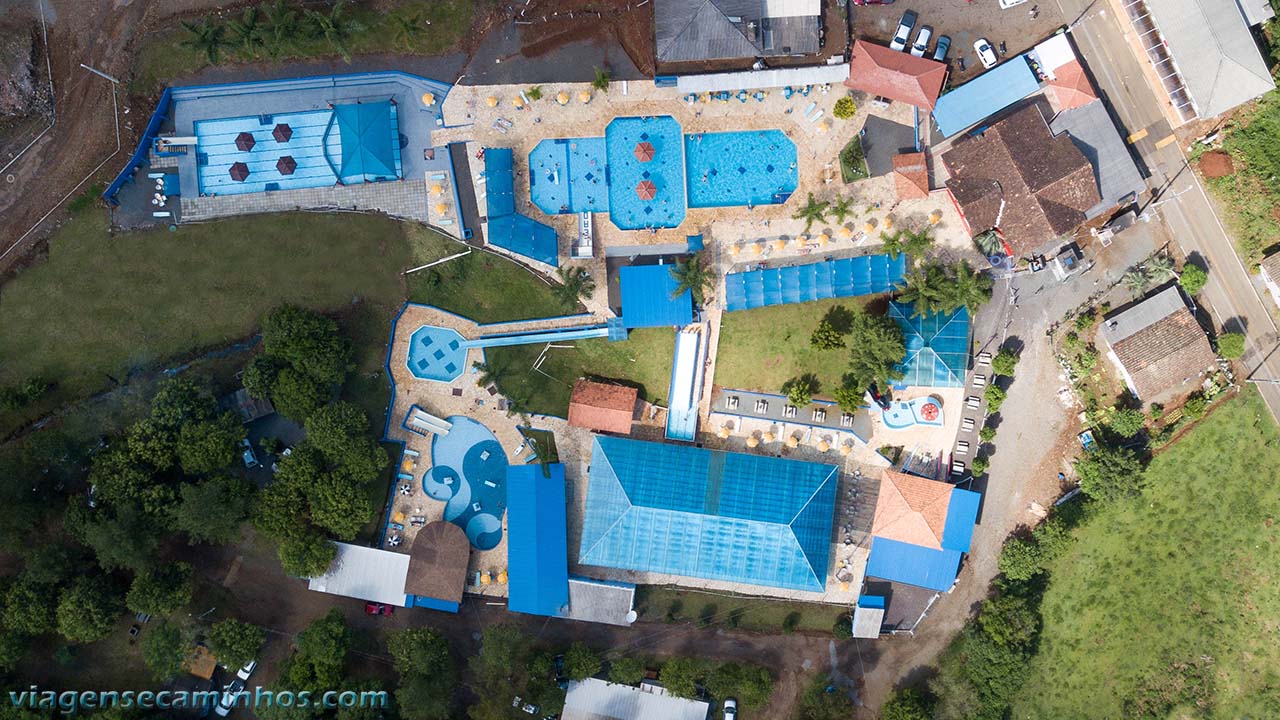 Vista aérea das Termas Leonense