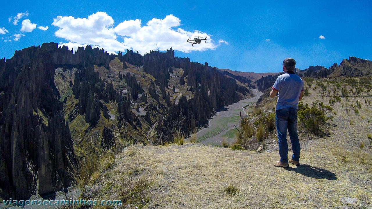 Filmando com Drone no Valle de Las Ánimas, na Bolívia