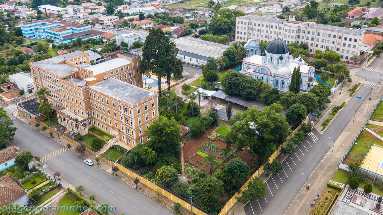 Vista aérea da Igreja de São Josafat e Convento dos Freis Basilianos