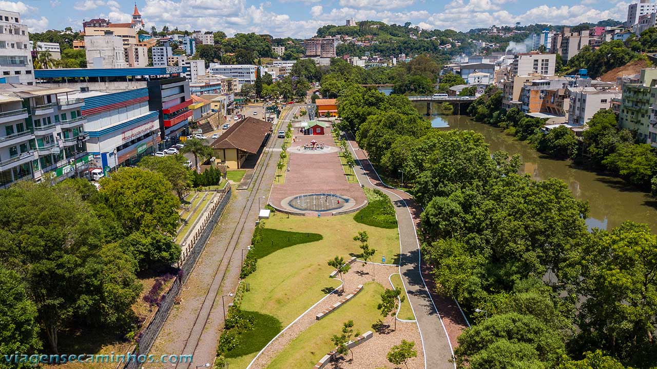 Praça estação ferroviária - Videira