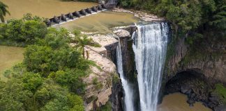 Vista aérea do Salto Barão do Rio Branco - Prudentópolis