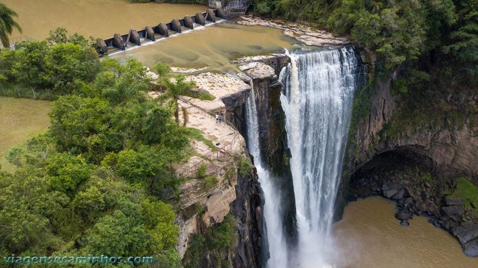 Vista aérea do Salto Barão do Rio Branco - Prudentópolis