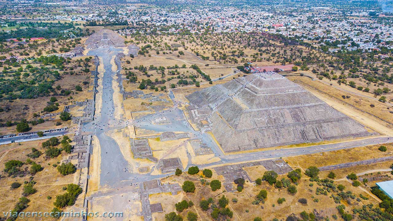 Vista aérea de Teutihuacan - México