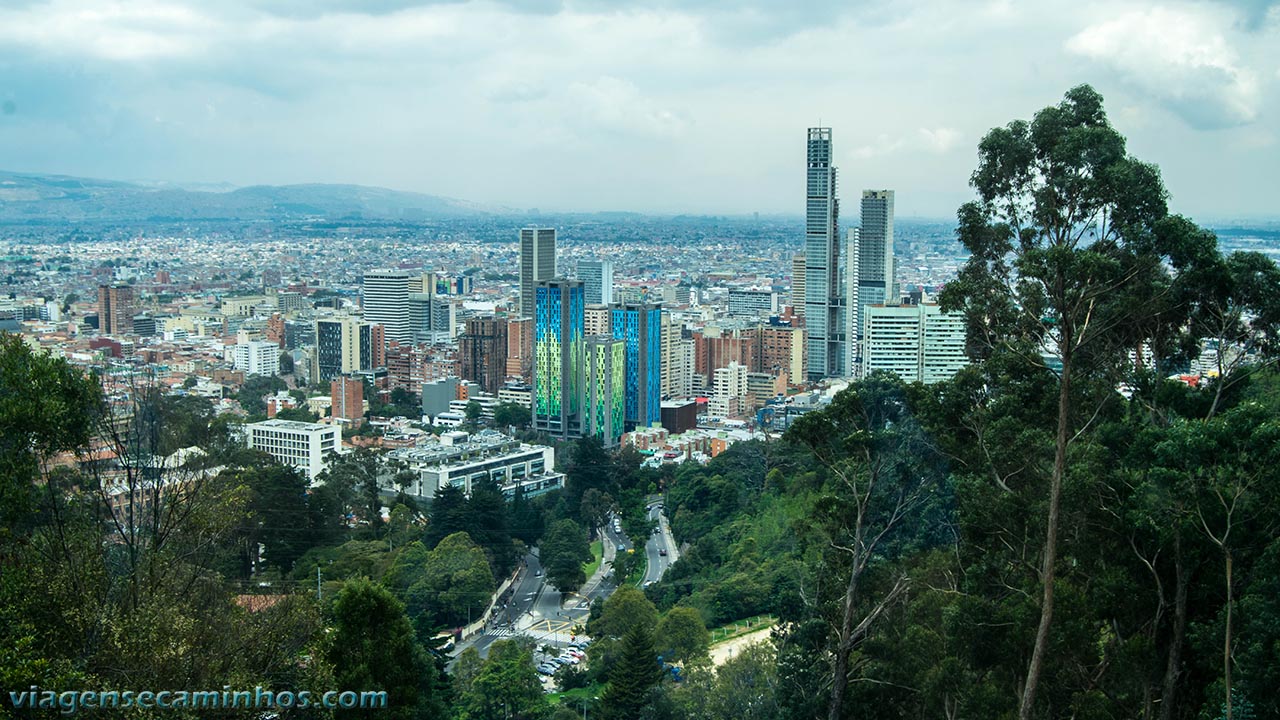 Vista de Bogotá do funicular