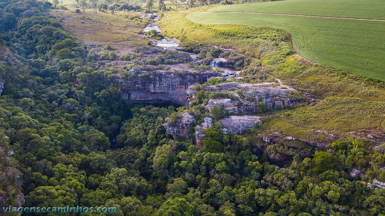 Vista aérea do Canyon São Jorge