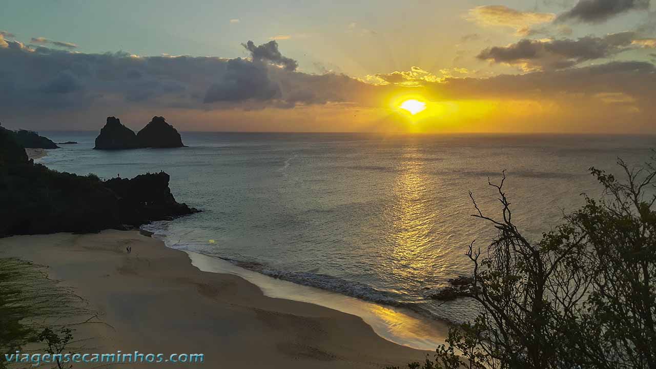 Pôr do sol em Fernando de Noronha