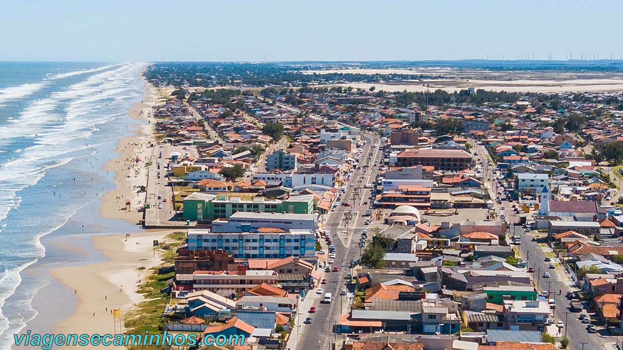 Vista aérea do centro de Cidreira