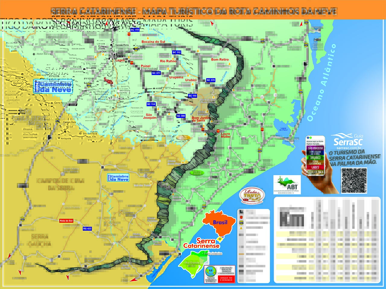 Mapa da Serra Catarinense