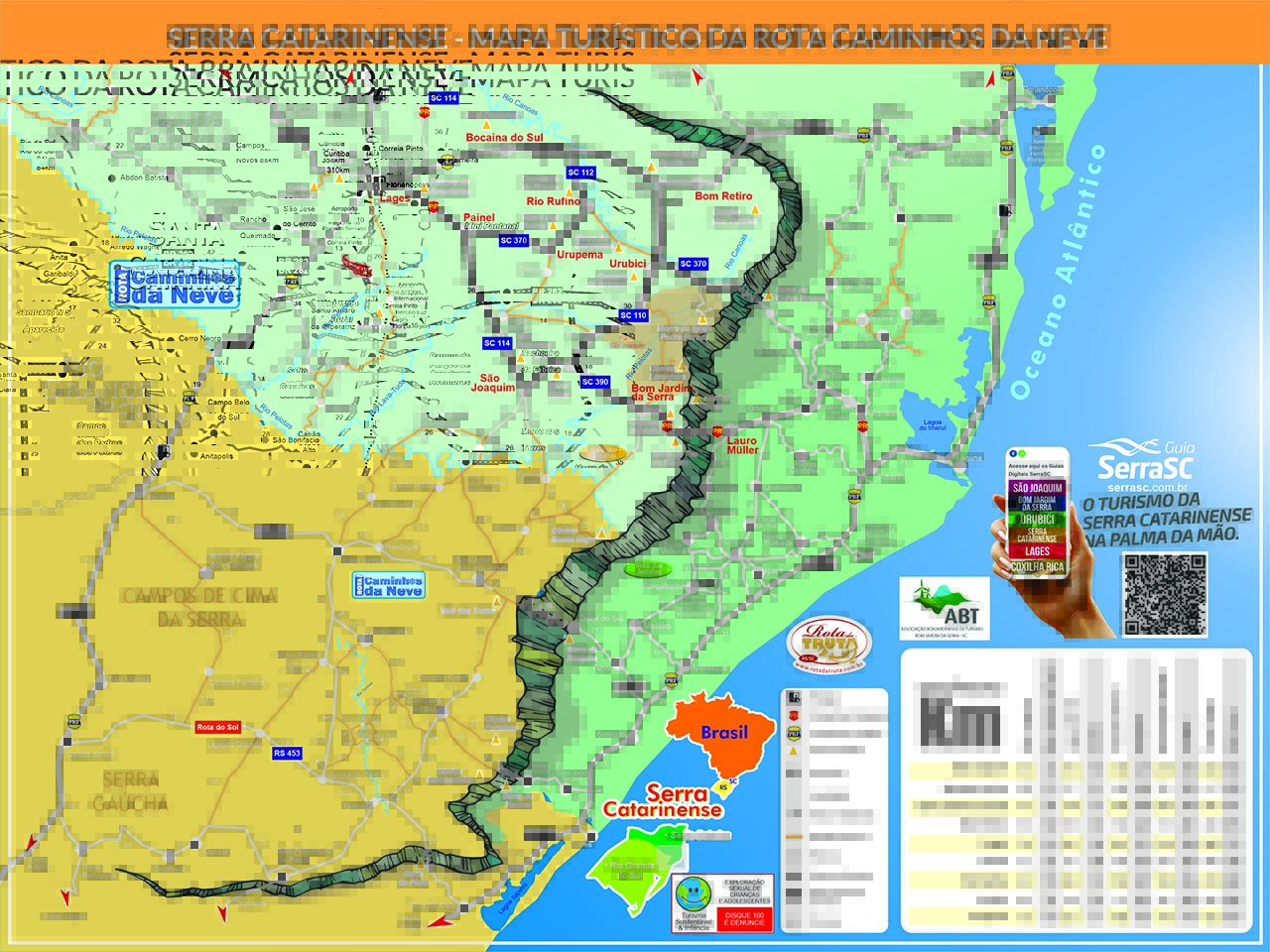 Mapa da Serra Catarinense