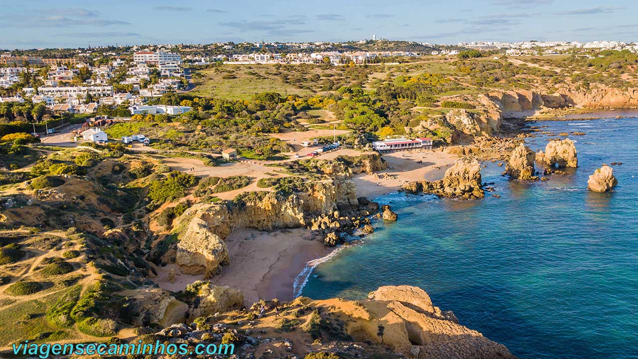Vista aérea da praia Vigia e praia Arrifes - Albufeira - Algarve
