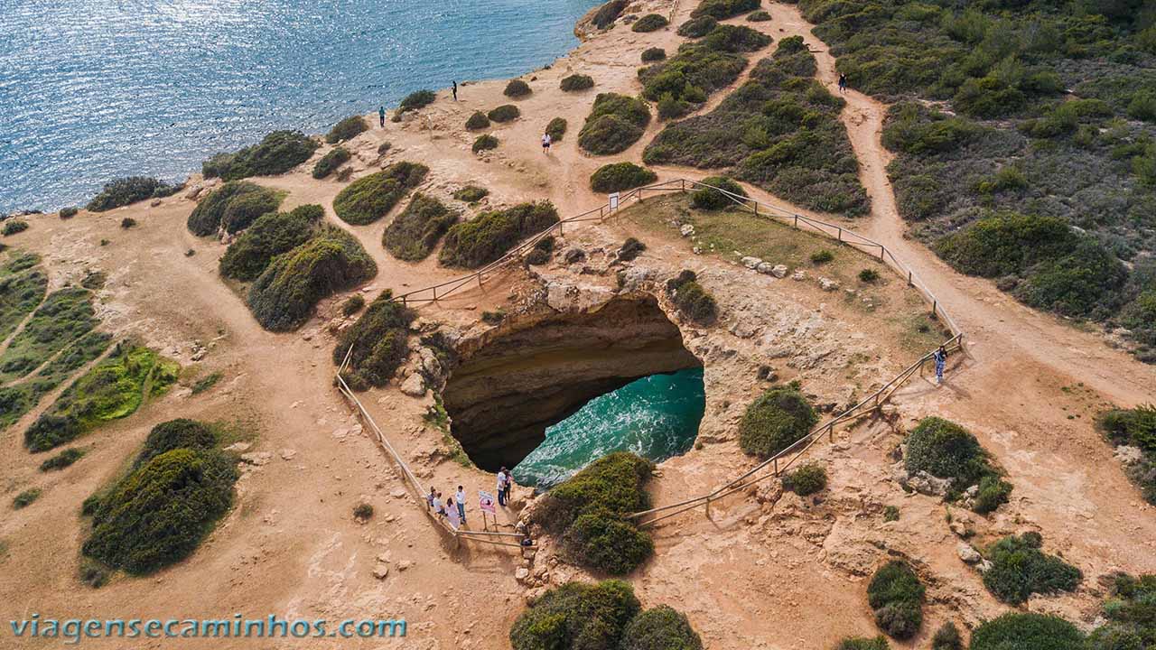 Vista aérea do Algar de Benagil - Carvoeiro